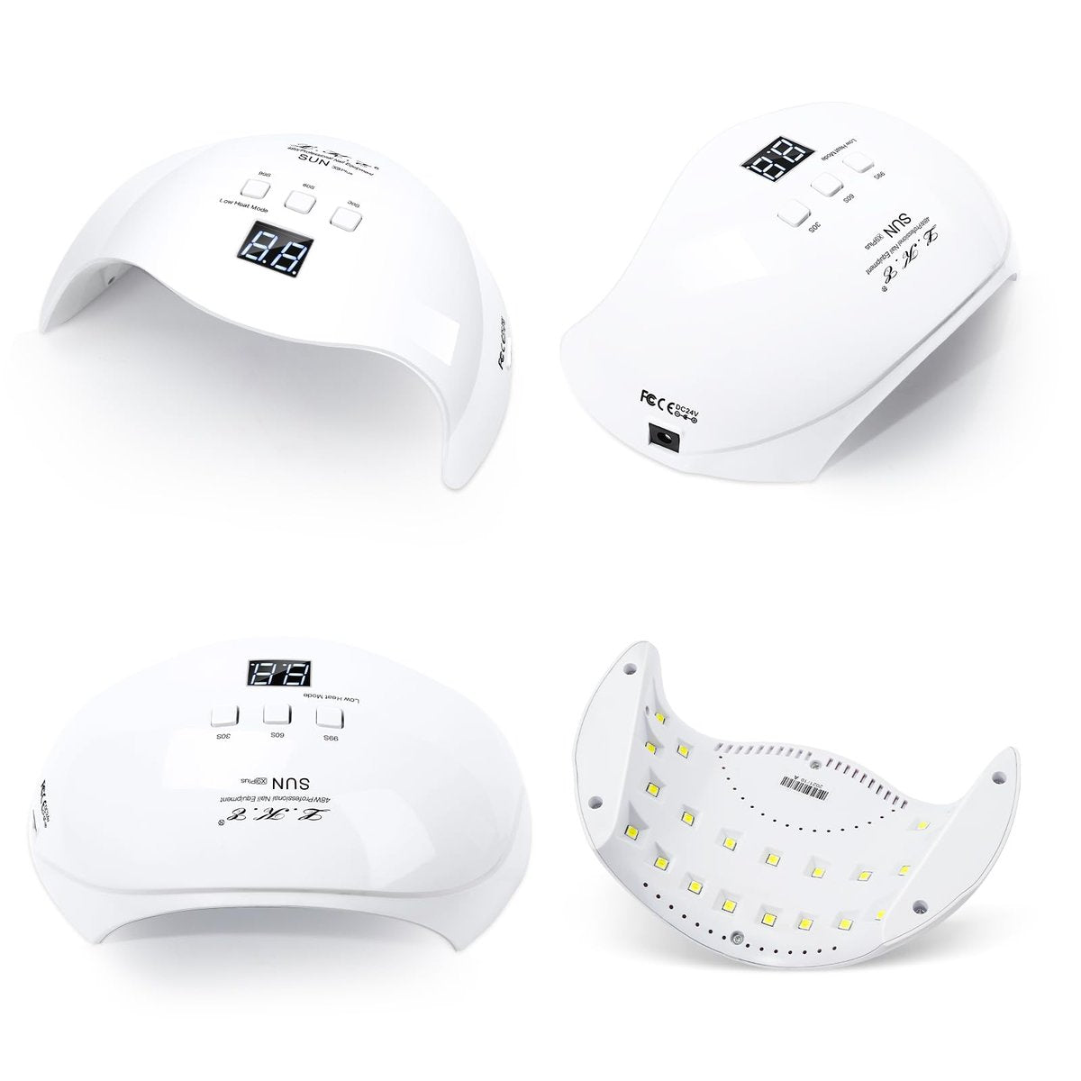 LKE 40W UV LED Nail Lamp – Professional Gel Nail Dryer with 3 Timers, White - görsel 3