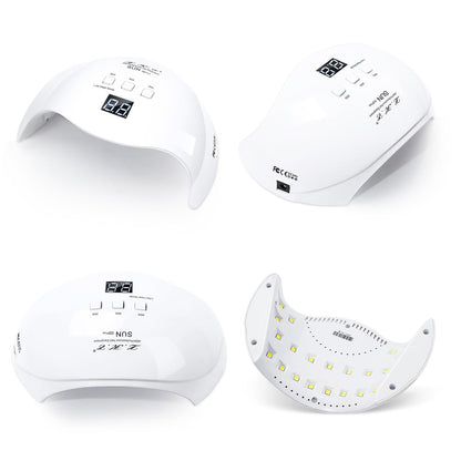 LKE 40W UV LED Nail Lamp – Professional Gel Nail Dryer with 3 Timers, White