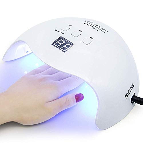 LKE 40W UV LED Nail Lamp – Professional Gel Nail Dryer with 3 Timers, White - görsel 2