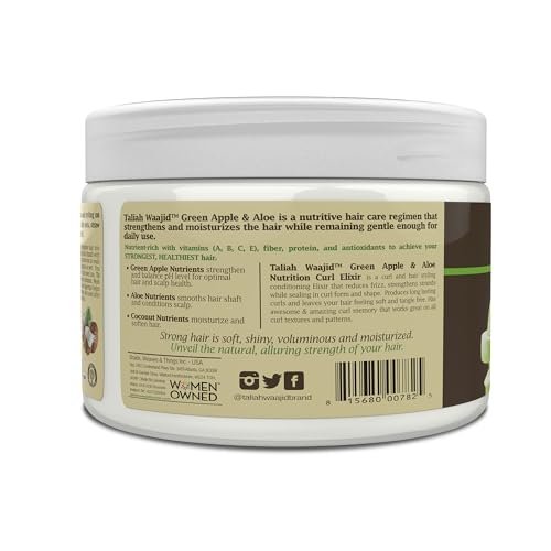 Taliah Waajid Green Apple & Aloe Nutrition Curl Elixir – 12 oz Leave-In Conditioner for Natural Curls, Moisture & Shine - görsel 7