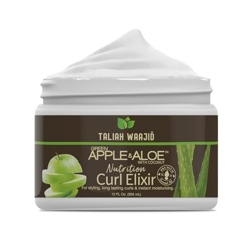 Taliah Waajid Green Apple & Aloe Nutrition Curl Elixir – 12 oz Leave-In Conditioner for Natural Curls, Moisture & Shine - görsel 1