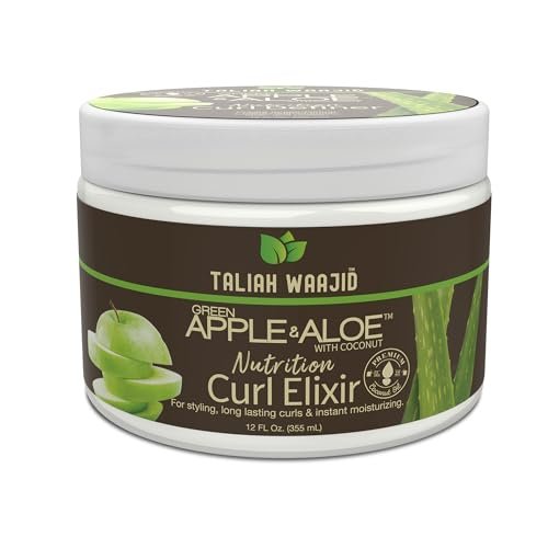 Taliah Waajid Green Apple & Aloe Nutrition Curl Elixir – 12 oz Leave-In Conditioner for Natural Curls, Moisture & Shine - görsel 13