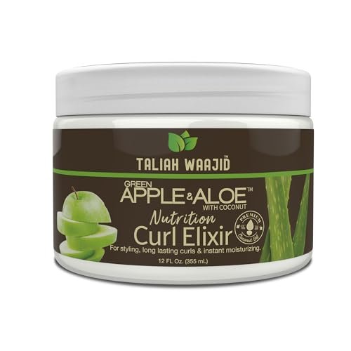 Taliah Waajid Green Apple & Aloe Nutrition Curl Elixir – 12 oz Leave-In Conditioner for Natural Curls, Moisture & Shine - görsel 3