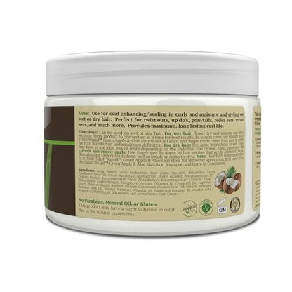 Taliah Waajid Green Apple & Aloe Nutrition Curl Elixir – 12 oz Leave-In Conditioner for Natural Curls, Moisture & Shine
