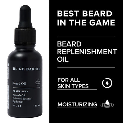 Blind Barber Rejuvenating Face & Beard Oil for Men – Moisturizing & Softening Beard Oil, Natural Beard Growth Oil for Men, 1 Oz Avelisse