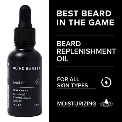 Blind Barber Rejuvenating Face & Beard Oil for Men – Moisturizing & Softening Beard Oil, Natural Beard Growth Oil for Men, 1 Oz Avelisse