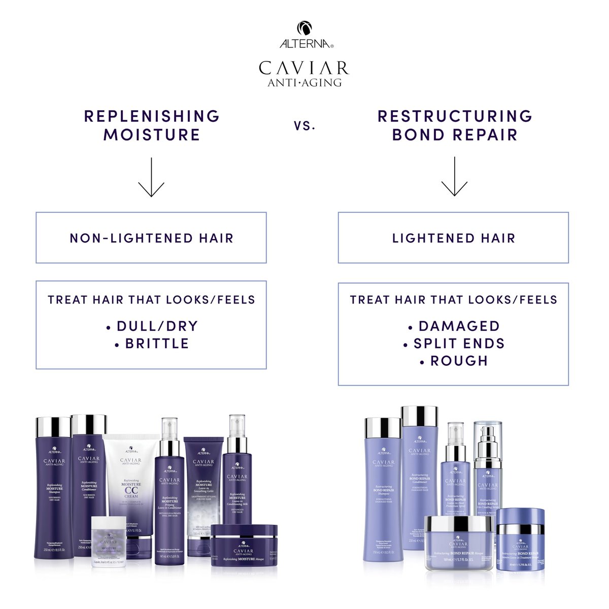 Alterna Haircare CAVIAR Anti-Aging Restructuring Bond Repair Leave-in Heat Protection Spray 4.2 Fl Oz Avelisse