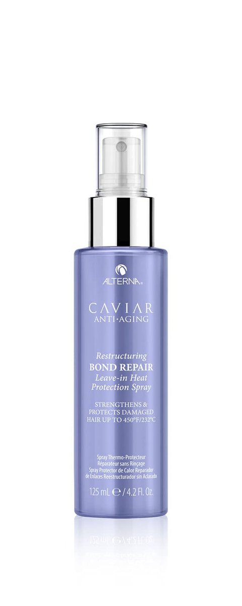 Alterna Haircare CAVIAR Anti-Aging Restructuring Bond Repair Leave-in Heat Protection Spray 4.2 Fl Oz Avelisse