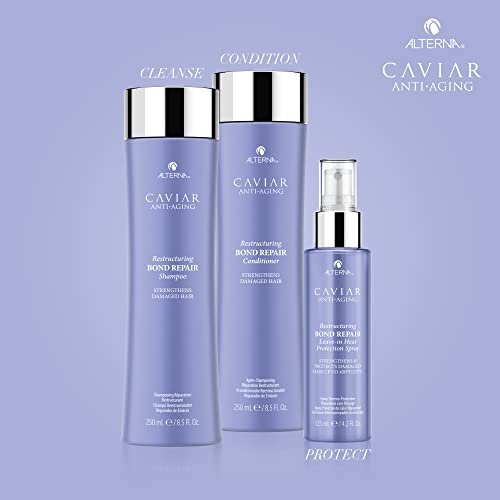 Alterna Haircare CAVIAR Anti-Aging Restructuring Bond Repair Leave-in Heat Protection Spray 4.2 Fl Oz Avelisse