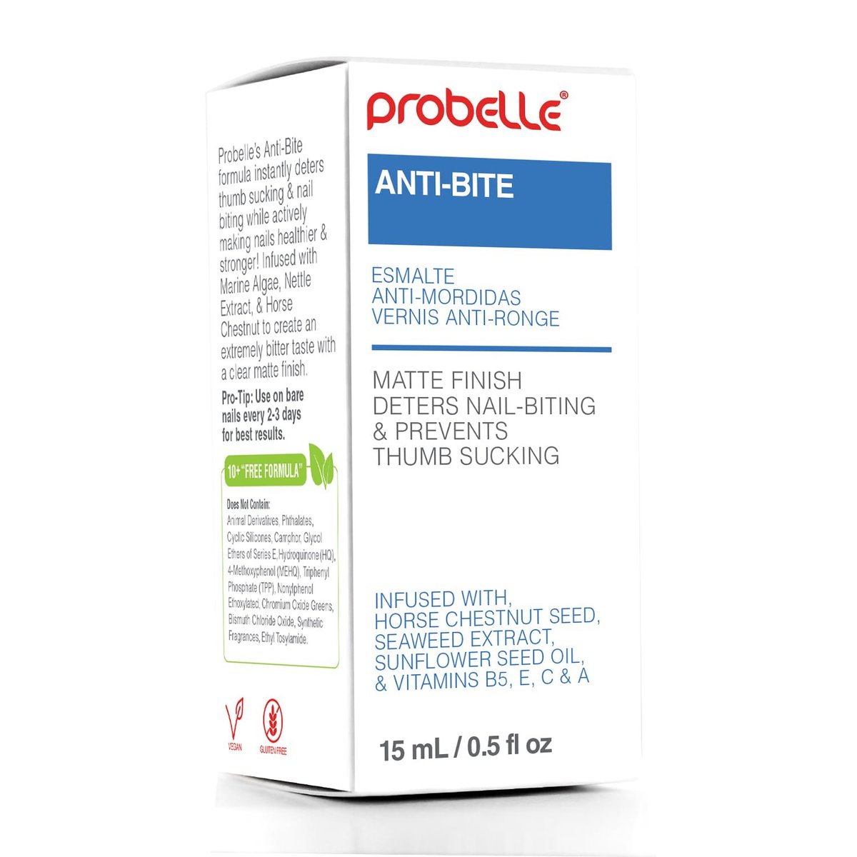 Probelle Anti-Bite Nail Biting Treatment for Kids & Adults – No Bite Nail Polish Deterrent & Thumb Guard – Bitter Taste to Quit Habit – Ages 3+ – 0.5 fl oz (15 ml) - görsel 17