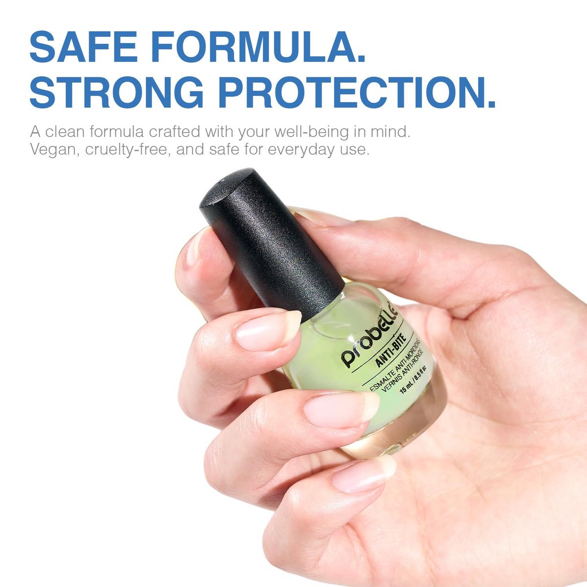 Probelle Anti-Bite Nail Biting Treatment for Kids & Adults – No Bite Nail Polish Deterrent & Thumb Guard – Bitter Taste to Quit Habit – Ages 3+ – 0.5 fl oz (15 ml) - görsel 9