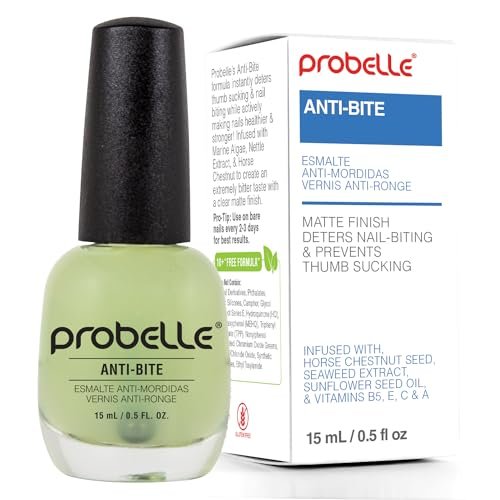 Probelle Anti-Bite Nail Biting Treatment for Kids & Adults – No Bite Nail Polish Deterrent & Thumb Guard – Bitter Taste to Quit Habit – Ages 3+ – 0.5 fl oz (15 ml) - görsel 2