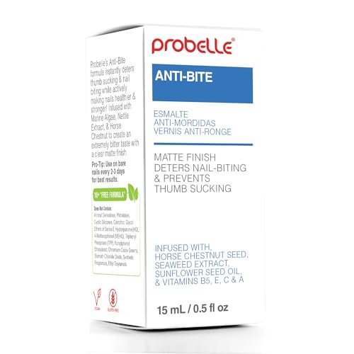 Probelle Anti-Bite Nail Biting Treatment for Kids & Adults – No Bite Nail Polish Deterrent & Thumb Guard – Bitter Taste to Quit Habit – Ages 3+ – 0.5 fl oz (15 ml) - görsel 18