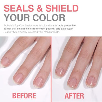 Probelle Top Coat Sealer – Quick Dry, High Shine Glossy Nail Polish Top Coat, 0.5 fl oz (15 mL) Avelisse