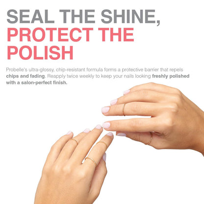 Probelle Top Coat Sealer – Quick Dry, High Shine Glossy Nail Polish Top Coat, 0.5 fl oz (15 mL) Avelisse
