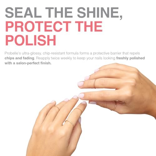 Probelle Top Coat Sealer – Quick Dry, High Shine Glossy Nail Polish Top Coat, 0.5 fl oz (15 mL) Avelisse