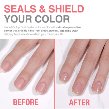Probelle Top Coat Sealer – Quick Dry, High Shine Glossy Nail Polish Top Coat, 0.5 fl oz (15 mL) Avelisse