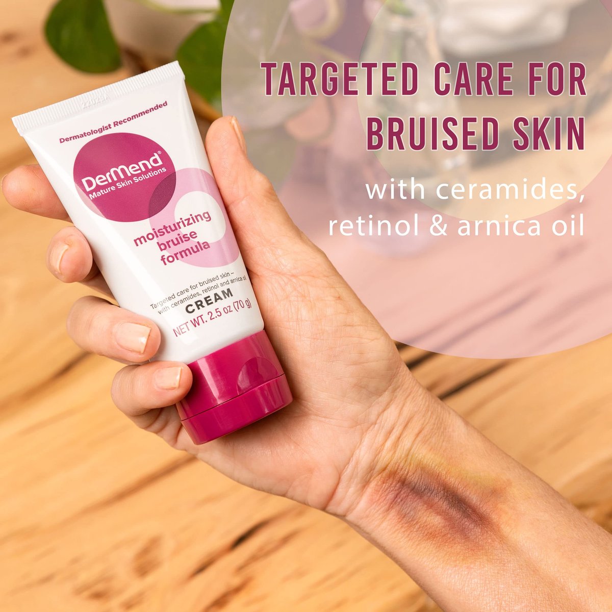 Dermend Bruise Cream 2.5 oz. – Targeted Moisturizer for Bruise Recovery Avelisse