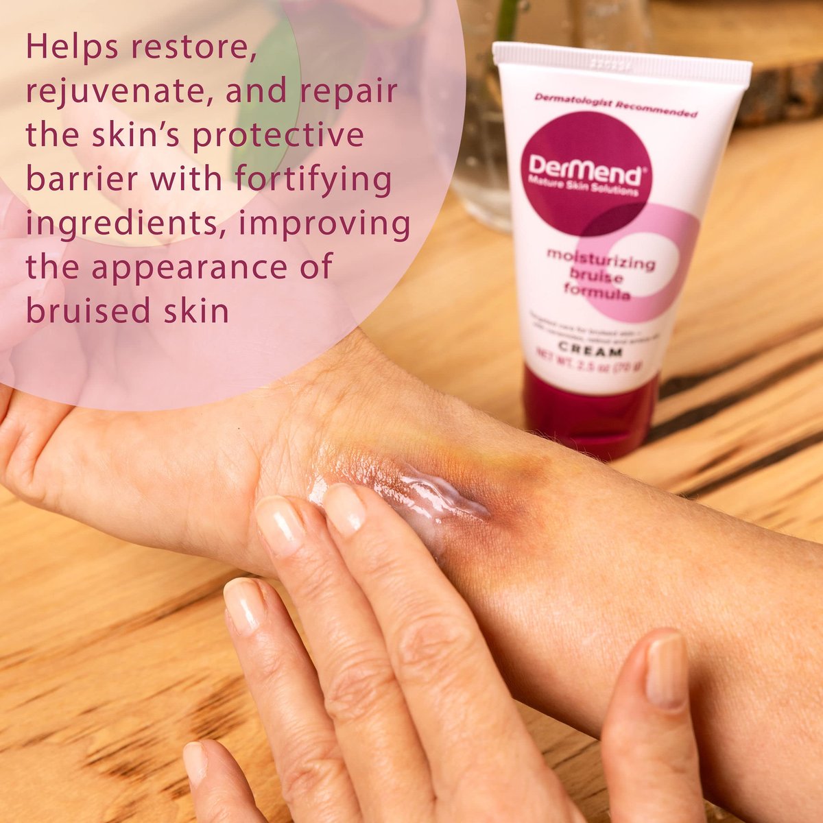 Dermend Bruise Cream 2.5 oz. – Targeted Moisturizer for Bruise Recovery Avelisse