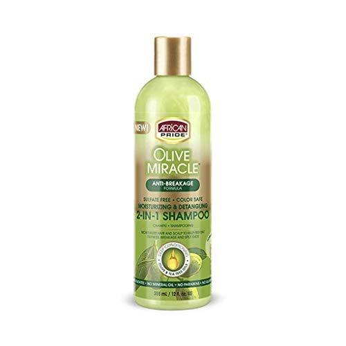 African Pride Olive Miracle 2-in-1 Shampoo and Conditioner – 12 fl oz (355 ml) - görsel 2