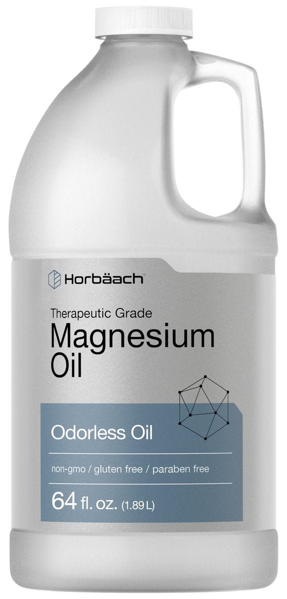 Horbäach Magnesium Oil – 64 fl. oz Therapeutic Grade, Non-GMO, Gluten Free, Paraben Free Odorless Formula Avelisse