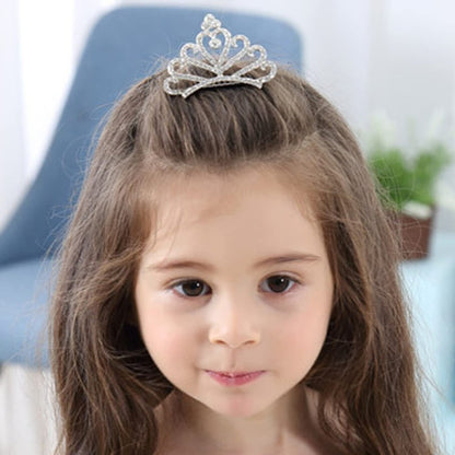 Honbay Princess Tiara Comb - Silver Crystal Rhinestone Crown Hair Comb for Flower Girls & Weddings