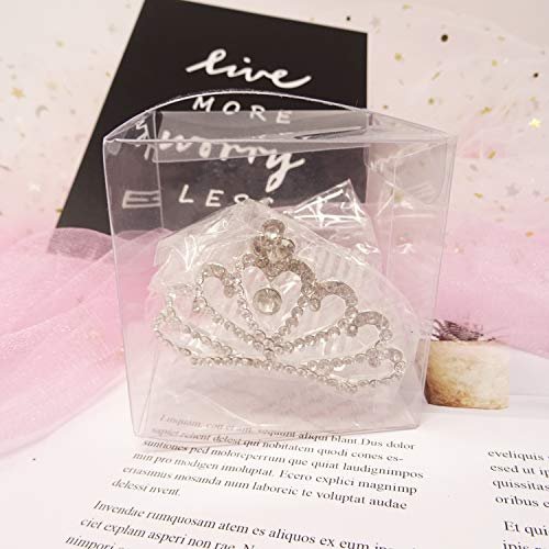 Honbay Princess Tiara Comb - Silver Crystal Rhinestone Crown Hair Comb for Flower Girls & Weddings - görsel 13