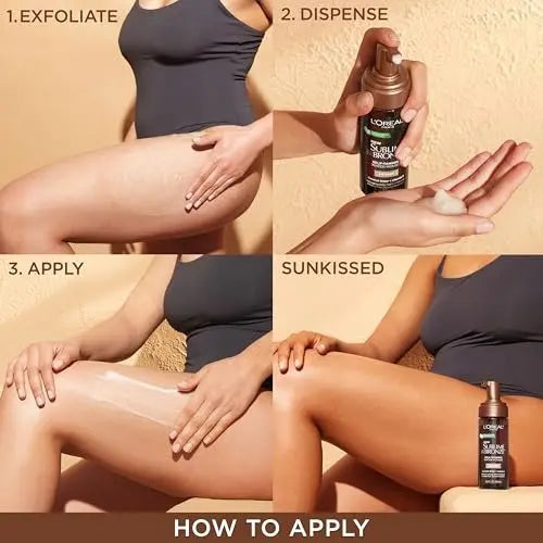 L'Oreal Paris Sublime Bronze Self Tanning Water Mousse, Streak-Free Natural Looking Tan, 5 fl. Oz Avelisse