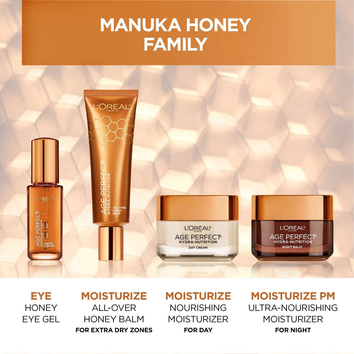L'Oreal Paris Skincare Age Perfect Hydra-Nutrition All-Over Balm - Manuka Honey & Nurturing Oils for Dry Skin, 1.7 oz - görsel 11
