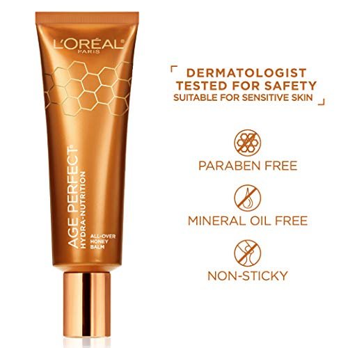 L'Oreal Paris Skincare Age Perfect Hydra-Nutrition All-Over Balm - Manuka Honey & Nurturing Oils for Dry Skin, 1.7 oz - görsel 4