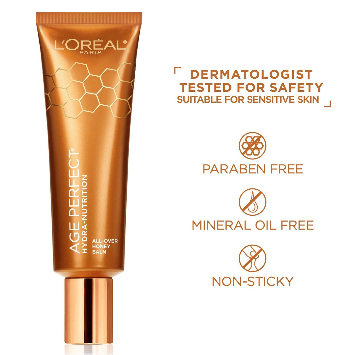 L'Oreal Paris Skincare Age Perfect Hydra-Nutrition All-Over Balm - Manuka Honey & Nurturing Oils for Dry Skin, 1.7 oz - görsel 3