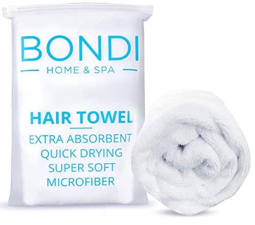 Bondi SPA Microfiber Hair Towel XL – Super Absorbent, Anti-Frizz & Fast Drying (42x22 Inches, White) - görsel 2