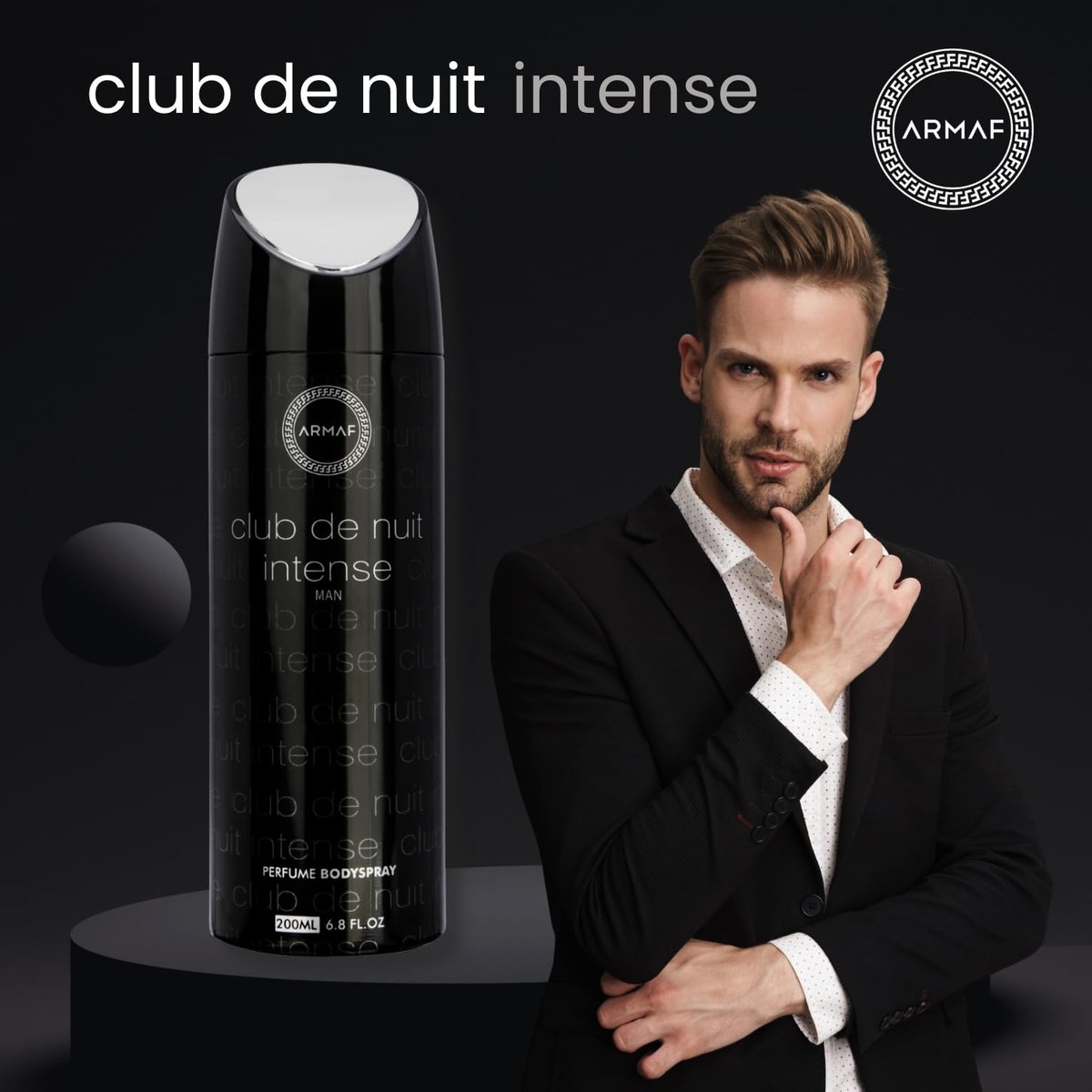 Armaf Club De Nuit Intense for Men Eau de Parfum Body Spray, 6.8 oz (200 ml) - Long-Lasting Fragrance - görsel 10