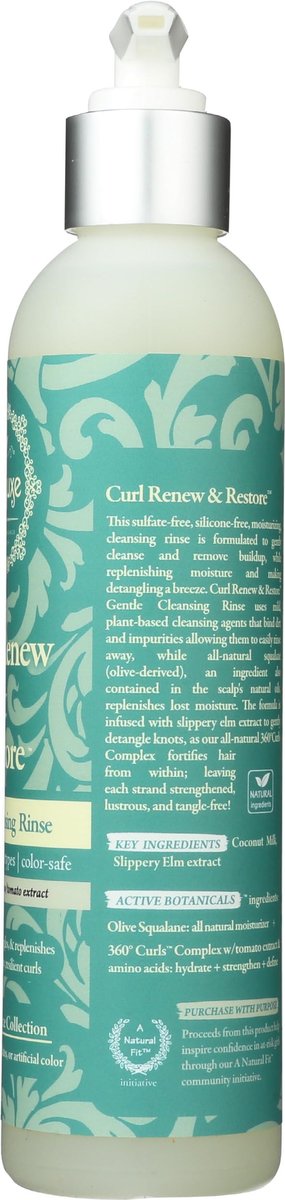 Treluxe Cleansing Rinse Gentle Curl Renew Restore - 8 oz Sulfate-Free Shampoo for Curly Hair Avelisse