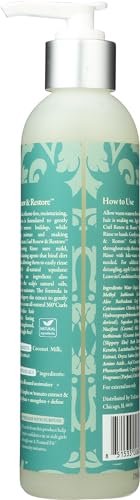 Treluxe Cleansing Rinse Gentle Curl Renew Restore - 8 oz Sulfate-Free Shampoo for Curly Hair Avelisse
