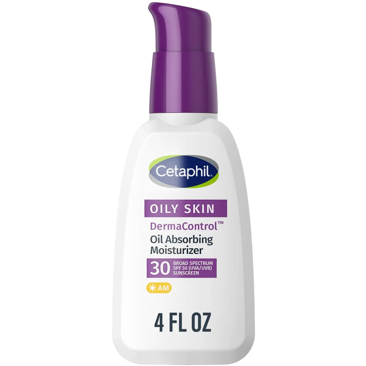 Cetaphil DermaControl Oil Absorbing Moisturizer with SPF 30 for Sensitive, Oily Skin - 4 Fl Oz, Oil-Free, Non-Comedogenic, Fragrance-Free Avelisse