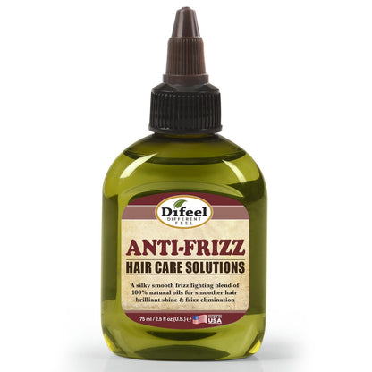 Difeel Premium Anti-Frizz Hair Oil with Olive Oil, Vitamins A and E - 2.5 oz