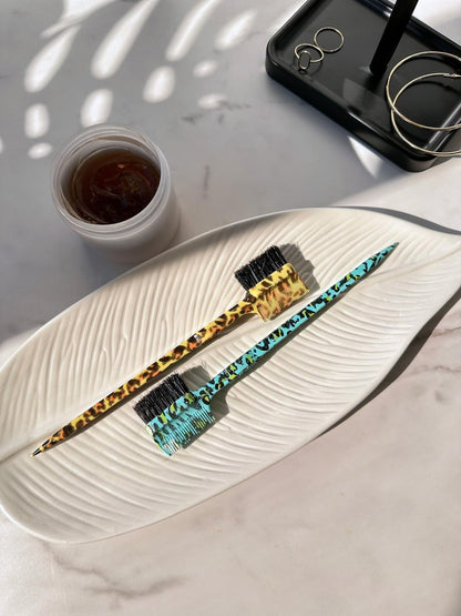 Evolve Triple Edge Styler Brush – Multicolor Boar Bristle Hair Brush for All Hair Types
