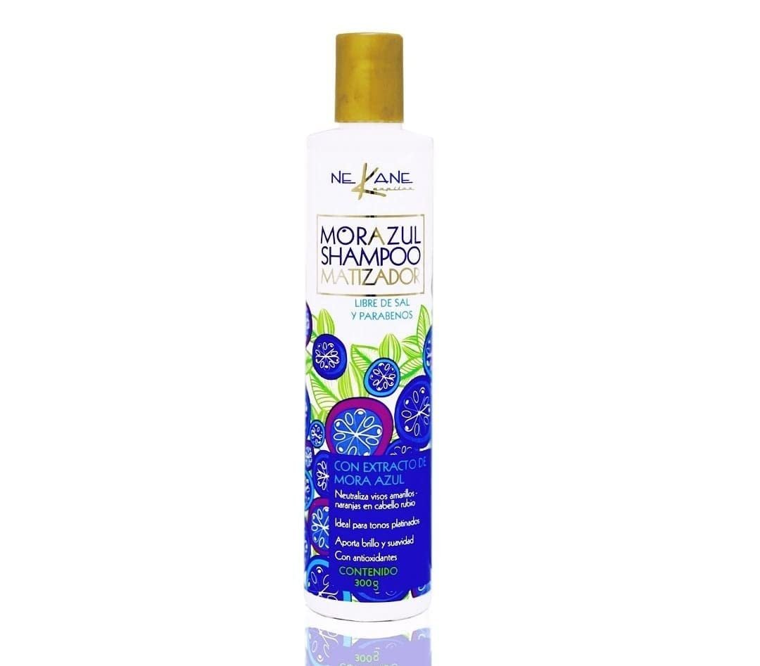 NEKANE Morazul Matizador Shampoo – Blue Toning Shampoo for Silver, Gray, and Blonde Hair (10.58 oz) Avelisse