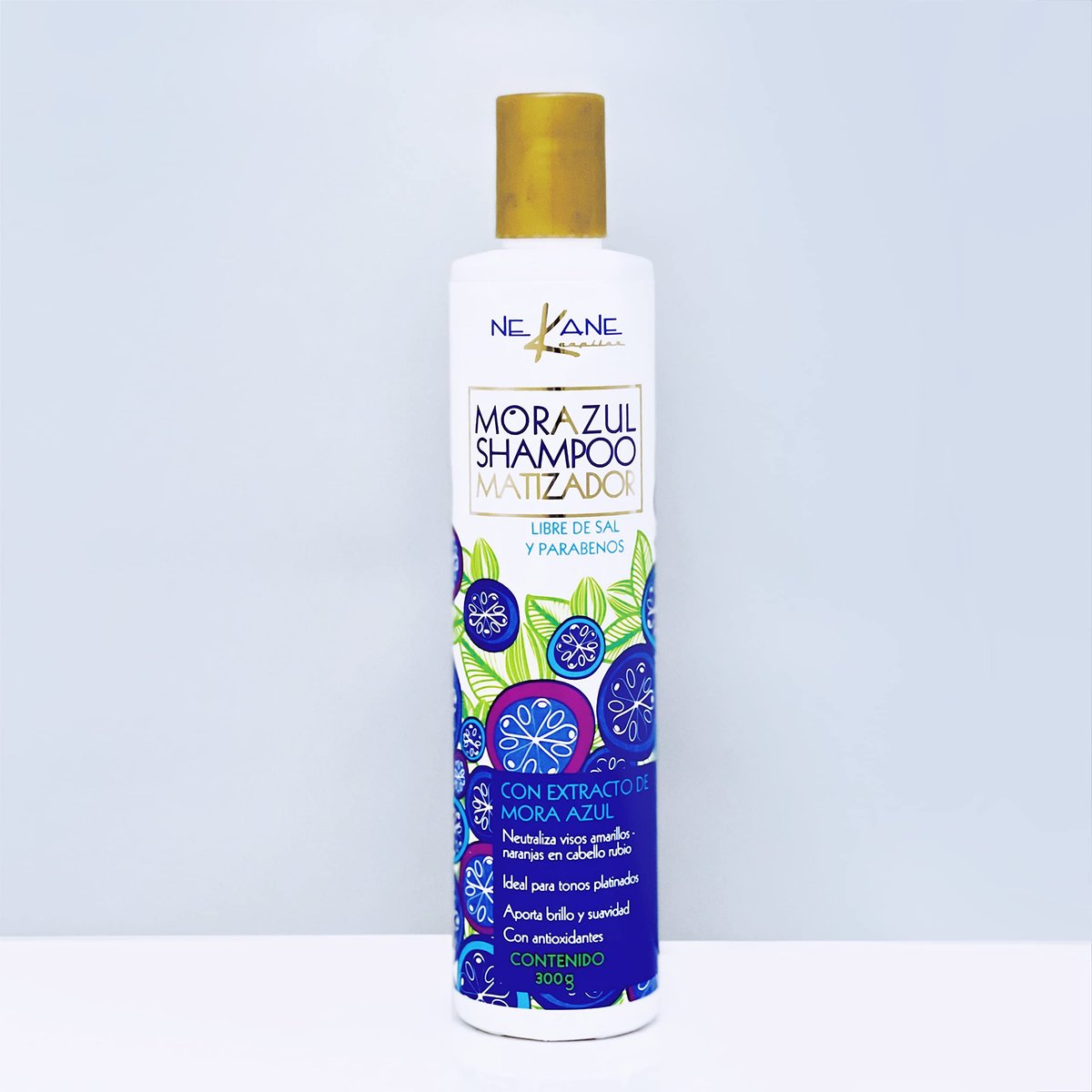 NEKANE Morazul Matizador Shampoo – Blue Toning Shampoo for Silver, Gray, and Blonde Hair (10.58 oz) Avelisse