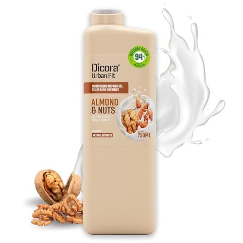 Dicora Urban Fit Nourishing Shower Gel - Extra Moisturizing Body Wash with Vitamin B and Almond & Nuts - 25.4 oz - görsel 2