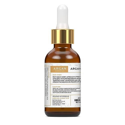 100% Pure Organic Moroccan Argan Oil for Hair, Skin, Nails, Cuticles, Face & Beard - Cold Pressed, Unscented - Filtered Through Cotton & Charcoal - All Natural Moisturizer - 2 Fl Oz Avelisse