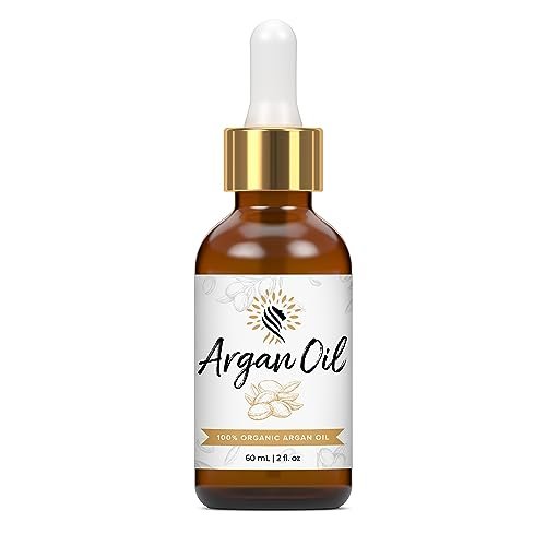 100% Pure Organic Moroccan Argan Oil for Hair, Skin, Nails, Cuticles, Face & Beard - Cold Pressed, Unscented - Filtered Through Cotton & Charcoal - All Natural Moisturizer - 2 Fl Oz Avelisse