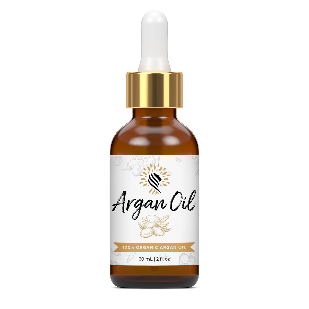 100% Pure Organic Moroccan Argan Oil for Hair, Skin, Nails, Cuticles, Face & Beard - Cold Pressed, Unscented - Filtered Through Cotton & Charcoal - All Natural Moisturizer - 2 Fl Oz Avelisse