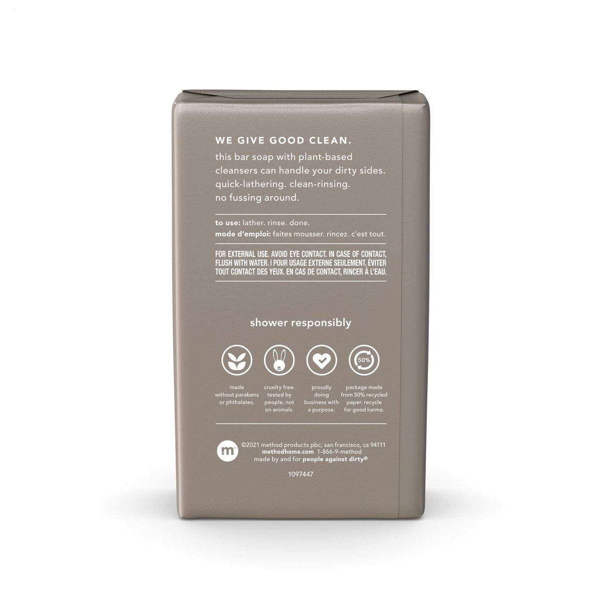 Method Cedar & Cypress Men's Bar Soap - 6 oz (Pack of 1) - Plant-Based Body Wash - görsel 3