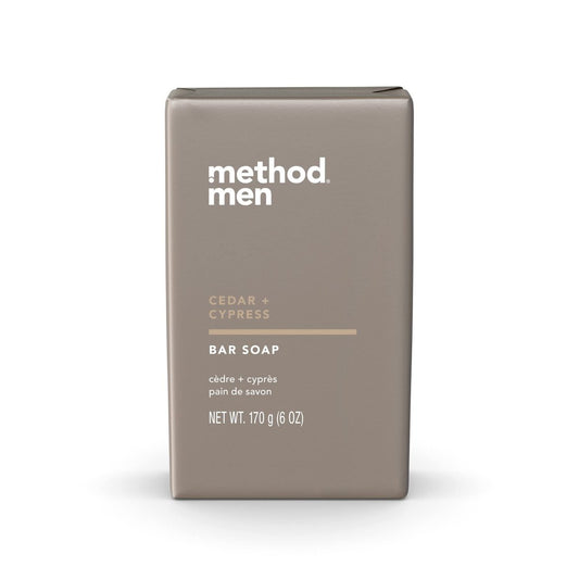 Method Cedar & Cypress Men's Bar Soap - 6 oz (Pack of 1) - Plant-Based Body Wash