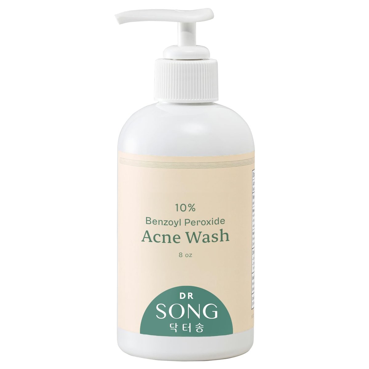 Dr Song Benzoyl Peroxide Wash 10% Acne Treatment - Acne Face Wash & Body Wash, 8 Fl Oz Avelisse