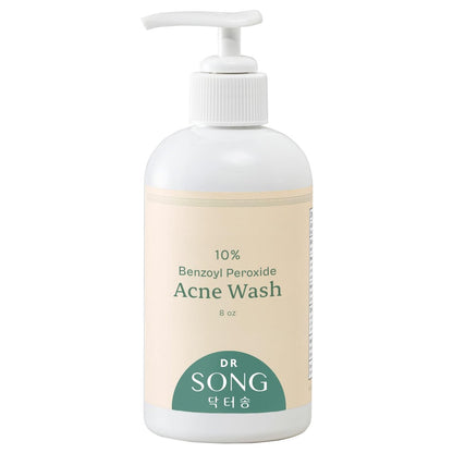 Dr Song Benzoyl Peroxide Wash 10% Acne Treatment - Acne Face Wash & Body Wash, 8 Fl Oz Avelisse