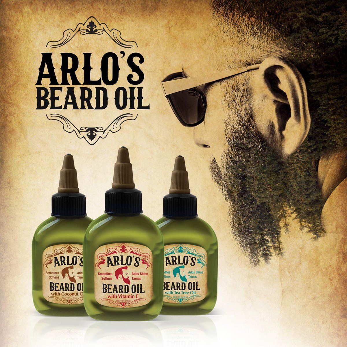 Arlo's 99% Natural Original Beard Oil - Pro-Growth Beard Oil for Men, 2.5 Fl Oz - görsel 11