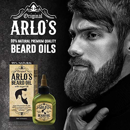 Arlo's 99% Natural Original Beard Oil - Pro-Growth Beard Oil for Men, 2.5 Fl Oz